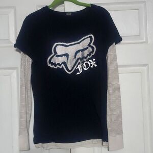 Long Sleeve Fox Foil Tee